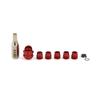 ZSHJGJR Archery 37/45 Degree Hooded Peep Sight Aluminum Compound Bow Peep Sights Kit with 6X 8X Clarifier Aperture Lens 1/8 1/16 1/32 3/32 3/64 inch Inner Core (Red, 45 Degree 6X) view 1