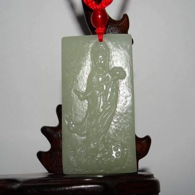 1.9" China Certified Nature Hetian Nephrite Jade Blessing Laughing Buddha Necklace Pendants