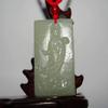 1.9" China Certified Nature Hetian Nephrite Jade Blessing Laughing Buddha Necklace Pendants view 1