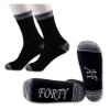 JXGZSO 40th Birthday Gift Forty AF Socks 40th Birthday Socks 40th Gift Friend Gift BFF Birthday Gift (Forty AF black-men) view 1