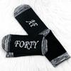 JXGZSO 40th Birthday Gift Forty AF Socks 40th Birthday Socks 40th Gift Friend Gift BFF Birthday Gift (Forty AF black-men) view 3