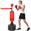 Soozier Boxing Bag, Freestanding Punching Bag with Speed Ball, Rotating Boxing Bar and Gloves, Weighted Base view 1