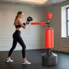 Soozier Boxing Bag, Freestanding Punching Bag with Speed Ball, Rotating Boxing Bar and Gloves, Weighted Base view 2