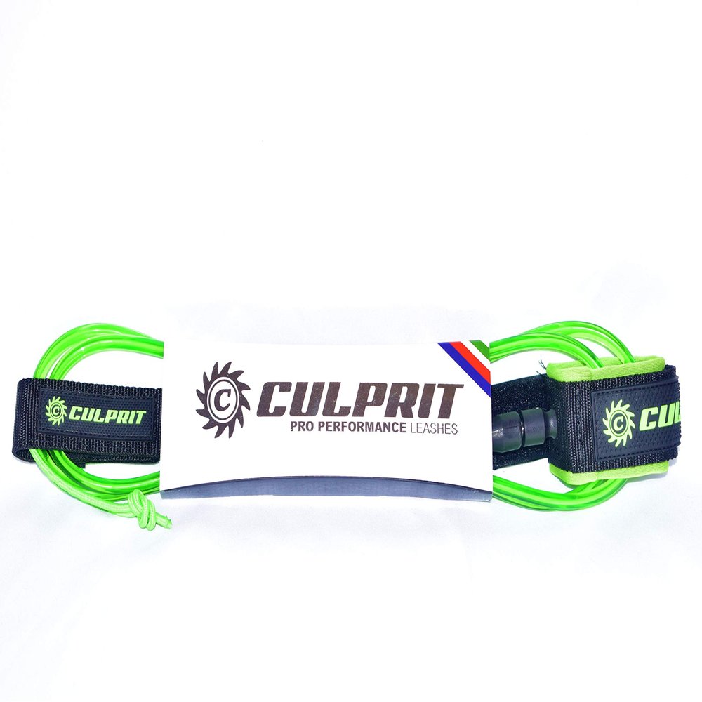 Culprit Surf ProPerformance SUP and Surfboard Knee Leashes (Neon Green, 10ft)