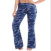 BUBBLELIME 29"/31"/33"/35"/37" 4 Styles Women's High Waist Bootcut Yoga Pants - Basic Polyester_Navy BRUSHCAMO XL-31 Inseam view 1
