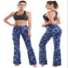BUBBLELIME 29"/31"/33"/35"/37" 4 Styles Women's High Waist Bootcut Yoga Pants - Basic Polyester_Navy BRUSHCAMO XL-31 Inseam view 3