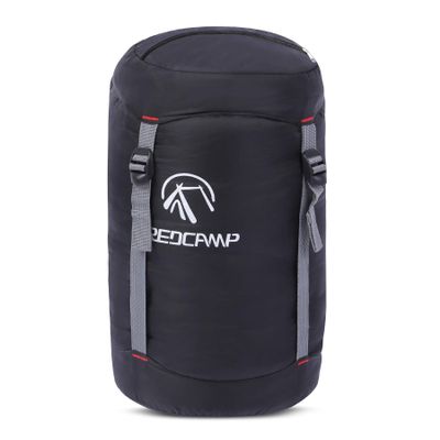 REDCAMP Nylon Compression Stuff Sack, Ultralight Sleeping Bag Compression Sack Great for Camping, Backpacking, Hiking, Black S