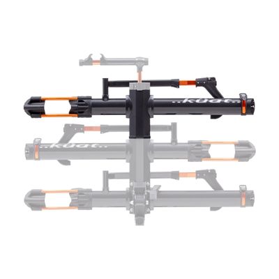 KUAT NV Add-On 2.0-2" - +1 -Bike Rack | Increases The 2" NV 2.0 to a 3-Bike Hitch Rack | Rugged All-Metal Construction | E-Bike Compatible | Gray Metallic and Orange Anodize (NA21G)
