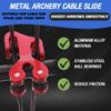Archery Cable Slide Kit Compound Bow String Splitter Roller Glide 1/8 3/16 Peep Sight and Metal D Loop Buckle Set for Outdoor Hunting Target Practice Compound Bow String Accessories (Blue) view 3