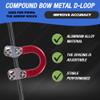 Archery Cable Slide Kit Compound Bow String Splitter Roller Glide 1/8 3/16 Peep Sight and Metal D Loop Buckle Set for Outdoor Hunting Target Practice Compound Bow String Accessories (Blue) view 4