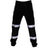 XUETON Mens Road Work Pant High Visibility Overalls with Reflective Tape Pants(Black,Small) view 1