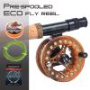 M MAXIMUMCATCH Maxcatch ECO Large Arbor Fly Fishing Reel (3/4wt 5/6wt 7/8wt) and Pre-Loaded Fly Reel with Line Combo (Brown Trout Reel Loaded Moss Green Line, 3/4 Weight) view 3