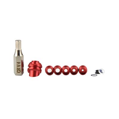 ZSHJGJR Archery 37/45 Degree Hooded Peep Sight Aluminum Compound Bow Peep Sights Kit with 6X 8X Clarifier Aperture Lens 1/8 1/16 1/32 3/32 3/64 inch Inner Core (Red, 37 Degree 6X)