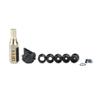 ZSHJGJR Archery 37/45 Degree Hooded Peep Sight Aluminum Compound Bow Peep Sights Kit with 6X 8X Clarifier Aperture Lens 1/8 1/16 1/32 3/32 3/64 inch Inner Core (Black, 45 Degree 6X) view 2