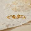 18K Gold Plated 925 Sterling Silver Synthetic Moonstone Hugger Earrings for Women Hug Hoop Earrings Half Huggie Earrings Open Huggie Earrings view 4