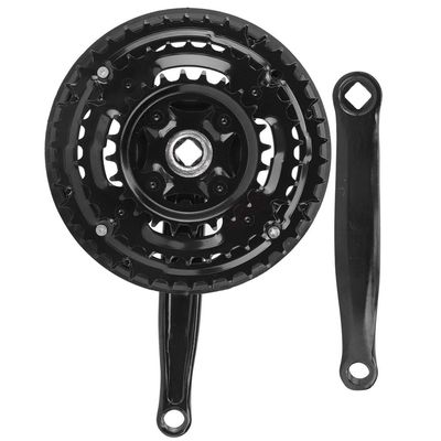 Crank Arm Set, 170mm Mountain Crankset with Chains Cover for 24 34 42T Tooth Rear Sprocket