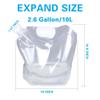 Soddeph Collapsible Water Container Bag, BPA Free Food Grade Clear Plastic Storage Jug for Sport Camping Riding Mountaineer,Freezable, Food Grade (4-pack-2.6 Gal) view 2