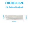 Soddeph Collapsible Water Container Bag, BPA Free Food Grade Clear Plastic Storage Jug for Sport Camping Riding Mountaineer,Freezable, Food Grade (4-pack-2.6 Gal) view 3