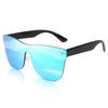 FEISEDY Mirrored Rimless Sunglasses One Piece Lens Reflective Sunglasses for Women Men B2647 view 1