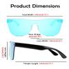 FEISEDY Mirrored Rimless Sunglasses One Piece Lens Reflective Sunglasses for Women Men B2647 view 4