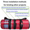 Vukgahao Bike Wheel Stabilizer Heavy Duty Versatile Hook & Loop Securing Tie Downs Fastening Straps Reusable Bicycle Wheel Black 2 Pack (Plastic Buckle, 1.5 in) view 4