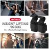 2 Pcs Weight Lifting Hooks - Upgraded Heavy Duty Lifting Wrist Straps for Deadlift, Powerlift, Pull up bar, Liftups, Shrugs, Alternative in Fitness Gym Power Training, Not Scalable Hook view 4