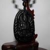 2.4" China Certified Nature Black Obsidian Jade Blessing Thousand-Hand Kwan-yin Necklace 8962 view 3