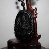 2.4" China Certified Nature Black Obsidian Jade Blessing Thousand-Hand Kwan-yin Necklace 8962 view 4