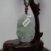 2" China Certified Grade A Nature Jadeite Jade Blessing Bat and Lotus Hand Carved Necklace Pendant 8582 view 4