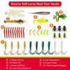 GOANDO Fishing Lures Kit for Freshwater Bait Tackle Kit for Bass Trout Salmon Fishing Accessories Tackle Box Including Spoon Lures Soft Plastic Worms Fishing Gifts (78) view 3