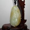 2.4" China Certified Nature Hetian Nephrite Jade Laughing Buddha Necklace Pendants view 1