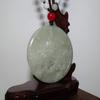 2.1" China Certified Grade A Nature Jadeite Jade Blessing Manjusri and Dragon Necklace Pendant 8570 view 2