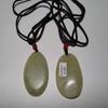 2" China Certified Nature Hetian Nephrite Jade Blessing Buddha and Kwan-yin Necklace Pendant 2382 view 2