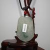 2" China Certified Grade A Nature Jadeite Jade Wealth Fish and Lotus Hand Carved Necklace Pendant 8587 view 4