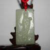 1.9" China Certified Nature Hetian Nephrite Jade Blessing Laughing Buddha Necklace Pendants view 1