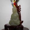 2.4" China Certified Nature Hetian Nephrite Jade Blessing Tathagata Buddha Hand Carved Necklace Pendant 7454 view 3