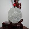 2.1" China Certified Grade A Nature Jadeite Jade Lucky Horse and Monkey Hand Carved Necklace Pendant 8585 view 4