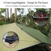 Hammock Rain Fly Tent Tarp Provides Effective Protection Against Rain, Snow. 32ft Long Ridgeline. Big 9.8x9.5ft Durable, Waterproof 210D Oxford. 6 Reflective Guy Lines, 2 Stuff Sacks. Easy Assembly view 4