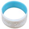 10 Light Blue and White Prostate Cancer Silicone Awareness Bracelets Love, Strength, Faith, Hope with Ribbons 10 Bracelets - 100% Medical Grade Silicone Bracelets_AB view 2