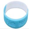 10 Light Blue and White Prostate Cancer Silicone Awareness Bracelets Love, Strength, Faith, Hope with Ribbons 10 Bracelets - 100% Medical Grade Silicone Bracelets_AB view 3