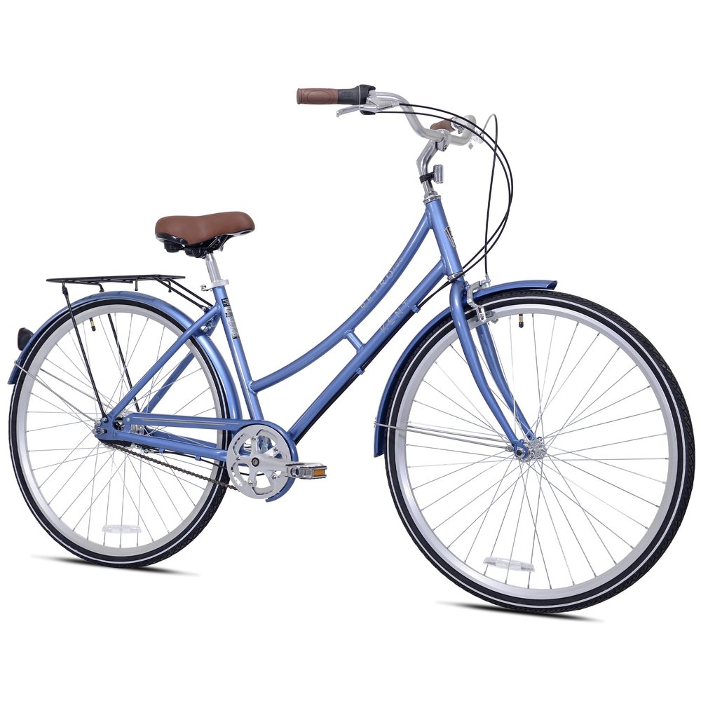 Kent International 700c Kent Retro City Bike - 700c with 3 Speed Shimano Nexus Hub Drivetrain - Dependable Lightweight Hybrid Bike w/Aluminum Frame and Padded Saddle for Premium Cycling