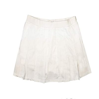 Boast Women's Pleated Court Tennis Skirt, X-Large, White with White