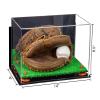 Better Display Cases Acrylic Base and Wall Mountball Catchers Glove Display Case with Mirror Case, Orange Risers, Turf Base and Wall Mount (A011/V16) view 2