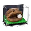 Better Display Cases Acrylic Base and Wall Mountball Catchers Glove Display Case with Mirror Case, White Risers, Turf Base and Wall Mount (A011/V16) view 2