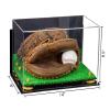 Better Display Cases Acrylic Base and Wall Mountball Catchers Glove Display Case with Mirror Case, Yellow Risers, Turf Base and Wall Mount (A011/V16) view 2