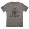 Magpul Blend Crew Neck Short Sleeve T-Shirt for Men, Jackalope Rodeo Stone Gray, Small view 1