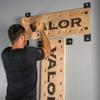 Valor Fitness Climbing Peg Board  Set of 2 Wall Mounted Boards (36" x 12") with 38 Holes & 6.5" Hand Pegs for Strength Training, Ninja & Rock Climbing view 4