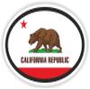 1x California Country Code Oval Vinyl Waterproof Sticker - 30cm / 11.8inches view 1