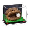 Better Display Cases Acrylic Base and Wall Mountball Catchers Glove Display Case with Mirror Case, Red Risers, Turf Base and Wall Mount (A011/V16) view 2