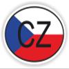 1x Czech Republic Country Code Oval Vinyl Waterproof Sticker - 10cm / 4inches view 1